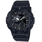 Casio All Black Men's 100m Analog Digital Sports Watch AEQ-100W-1B