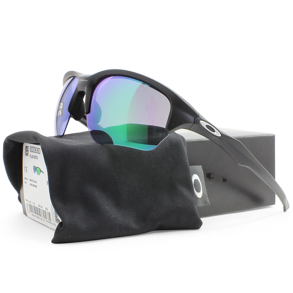 Oakley Flak Beta Matte Black/Jade Iridium Unisex Sports Sunglasses OO9363-16
