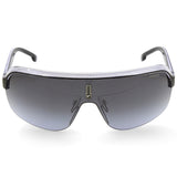 Carrera Topcar 1/N Black on Clear/Grey Gradient Unisex Shield Sunglasses 8OS/90