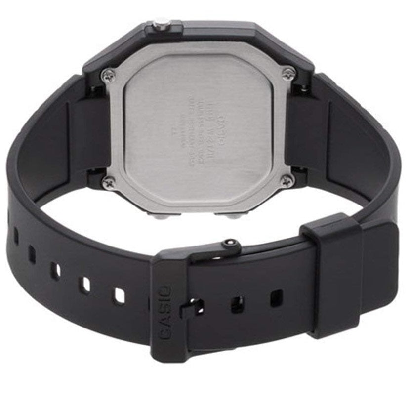 Casio Black/Gold Trim 50m Unisex Multifunction Digital Sports Watch W-217H-9A