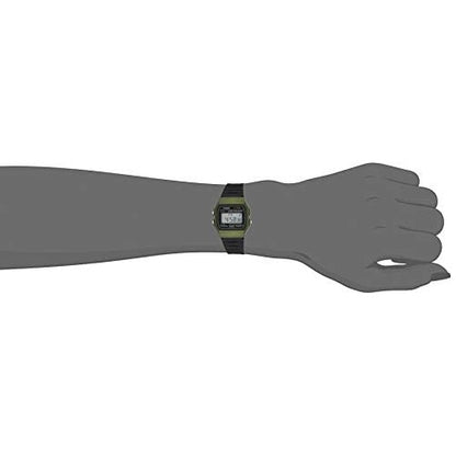 Casio Green Black Multi-Function Unisex Digital Watch F-91WM-3
