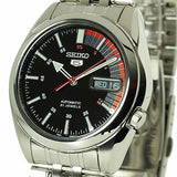 Seiko 5 Black Dial/Silver Stainless Steel Men's Automatic Analog Watch SNK375K1