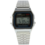 Casio A159W-N1 Silver Stainless Steel Retro Style Digital Watch (Made in Japan)