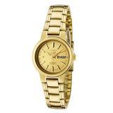 Seiko 5 All Gold Stainless Steel Women's Automatic Analog Dress Watch SYME46K1