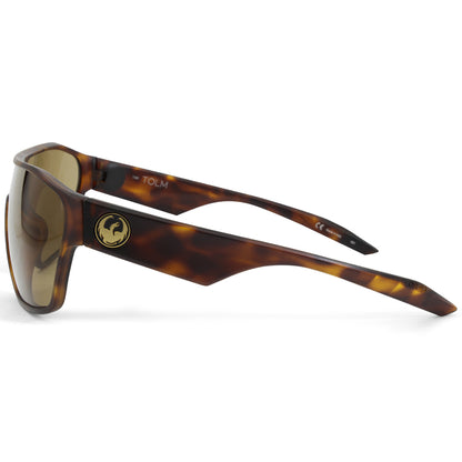Dragon Tolm Matte Tortoise/Bronze Men's Shield Sunglasses 38356-246