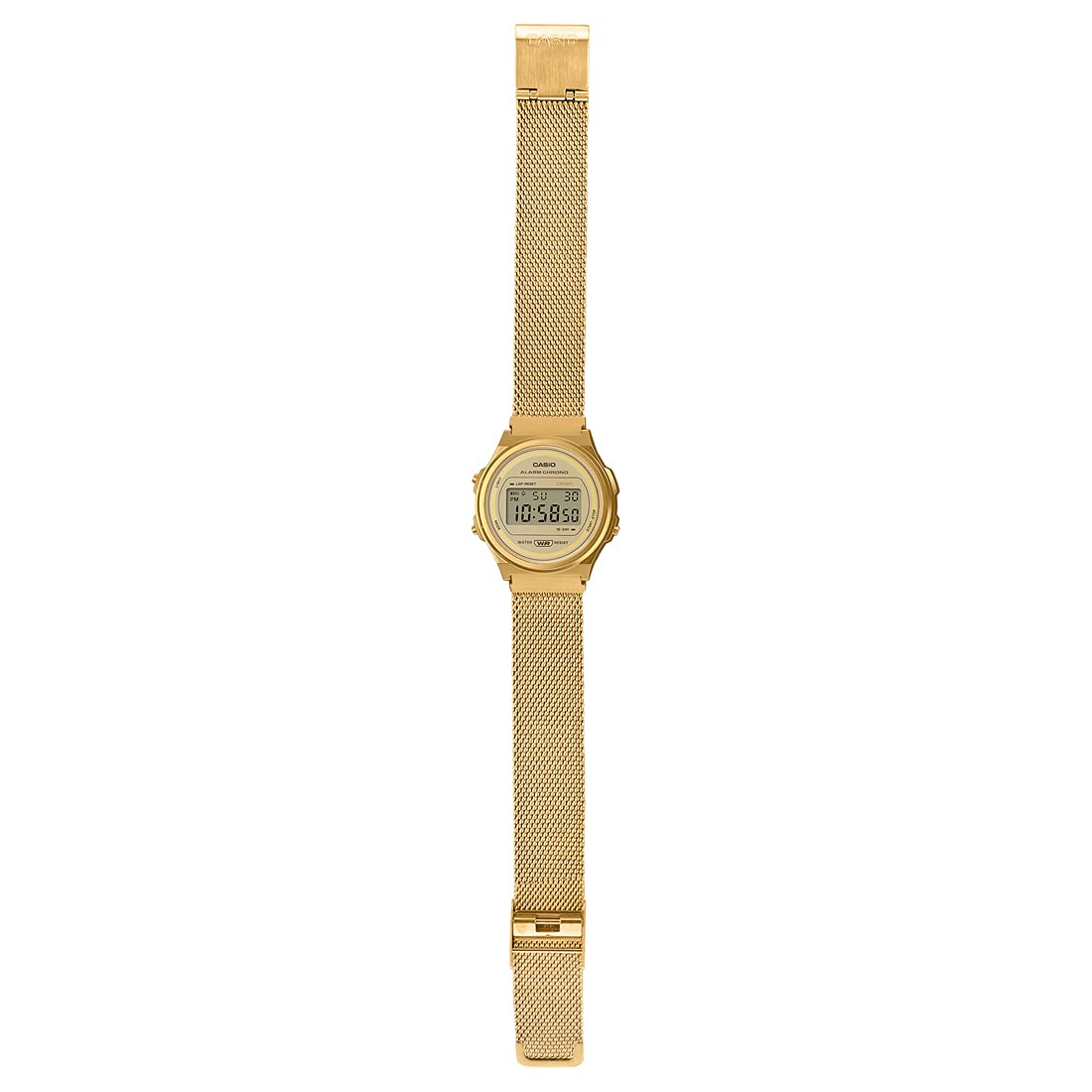 Casio Gold Mesh Strap Retro Stainless Steel Unisex Digital Watch A171WEMG-9A