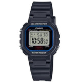 Casio LA-20WH-1C Small Black Women's Illuminator Multifunction Digital Watch