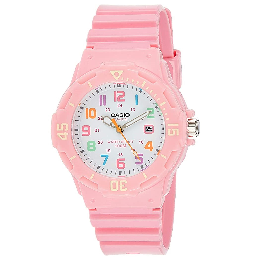 Casio Pink Women's or Girls 100m Analog Sports Watch LRW-200H-4B2