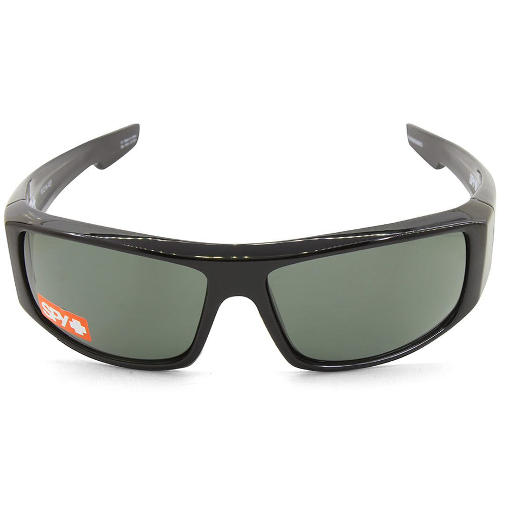 Spy Logan Shiny Black/Happy Grey-Green Men's Sports Sunglasses