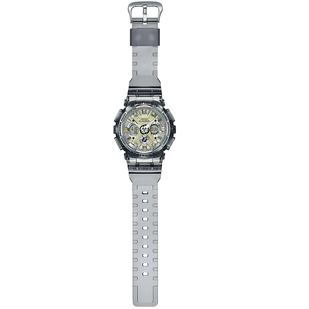 G-Shock S-Series Transparent Grey Unisex Digital Sports Watch GMA-S120GS-8A
