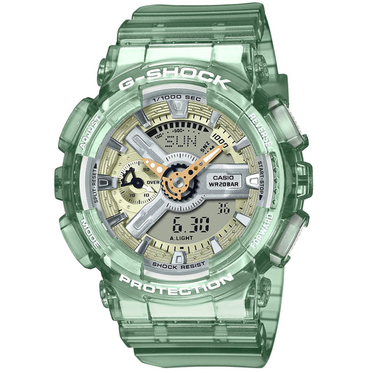 G-Shock S-Series Transparent Green Unisex Digital Sports Watch GMA-S110GS-3A