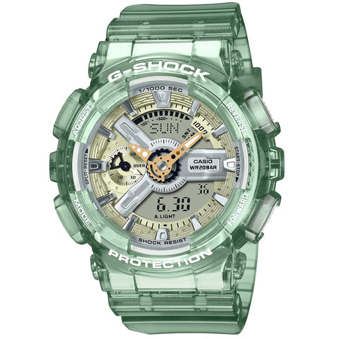 G-Shock S-Series Transparent Green Women's or Kids Sports Watch GMA-S110GS-3A