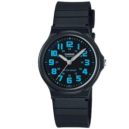 Casio MQ-71-2B Black Blue Unisex Basic 3-Hand Analog Quartz Watch