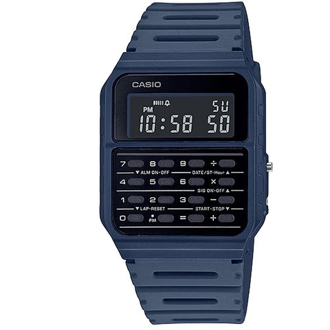 Casio CA-53WF-2B Navy Blue Vintage Retro Style Unisex Digital Calculator Watch
