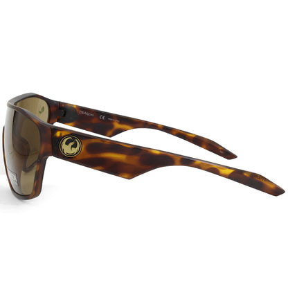 Dragon Tolm LL Matte Tortoise/Brown Men's Designer Shield Sunglasses 41991-246
