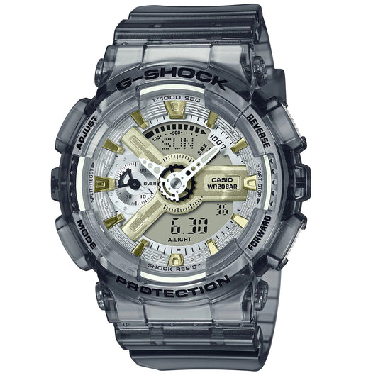 G-Shock S-Series Transparent Grey Unisex Digital Sports Watch GMA-S110GS-8A