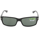 Persol PO2803S 95/58 Polished Black/Green Polarised Men's Designer Sunglasses