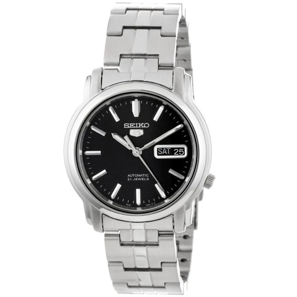 Seiko 5 Black Dial Stainless Steel Men's Automatic Analog Watch SNKK71K1