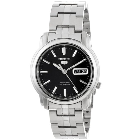 Seiko 5 Black Dial Stainless Steel Men's Automatic Analog Watch SNKK71K1