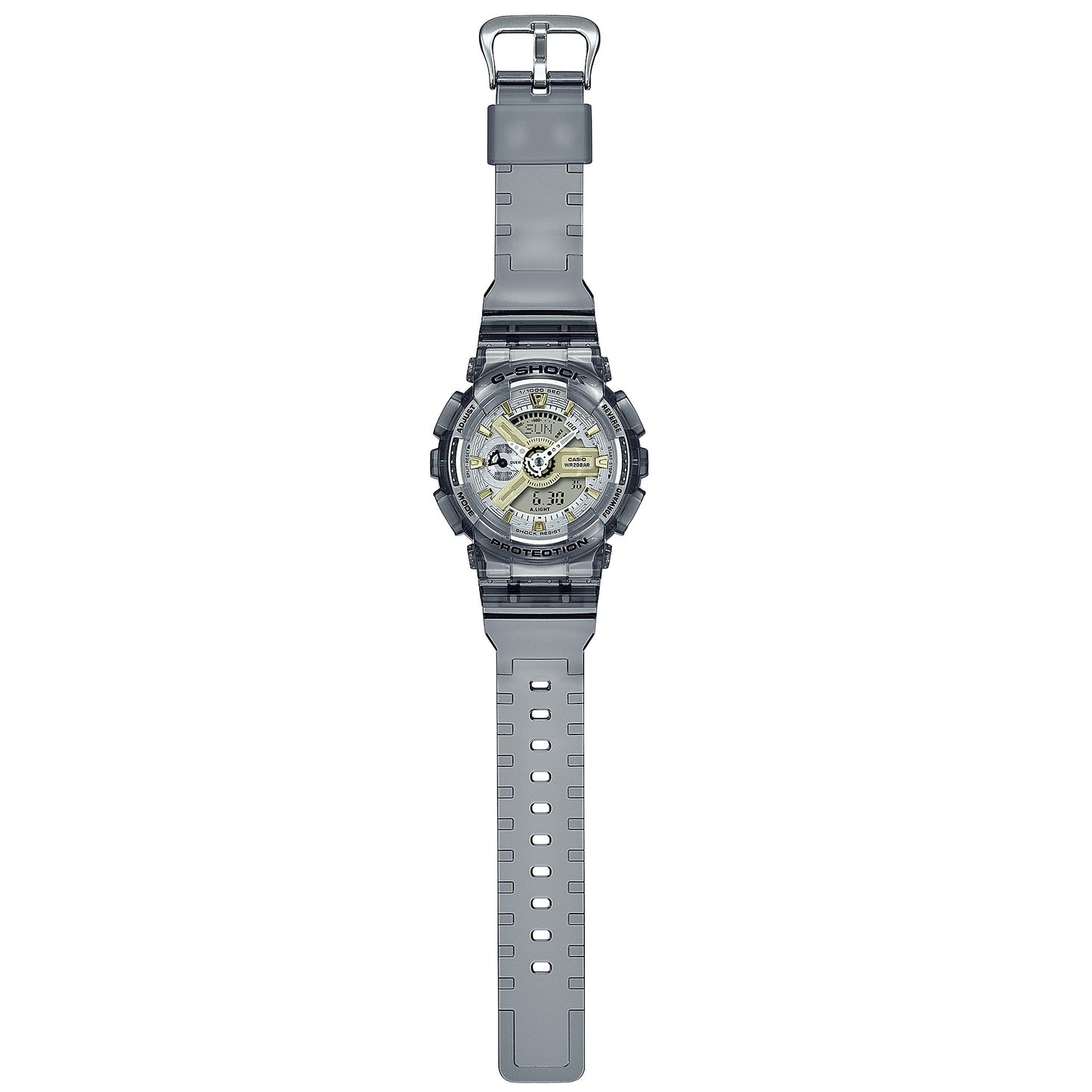 G-Shock S-Series Transparent Grey Unisex Digital Sports Watch GMA-S110GS-8A
