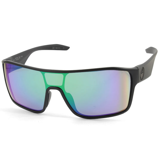 Dragon Tolm Matte Black/Green Ion Men's Mirror Shield Sunglasses 39643-045