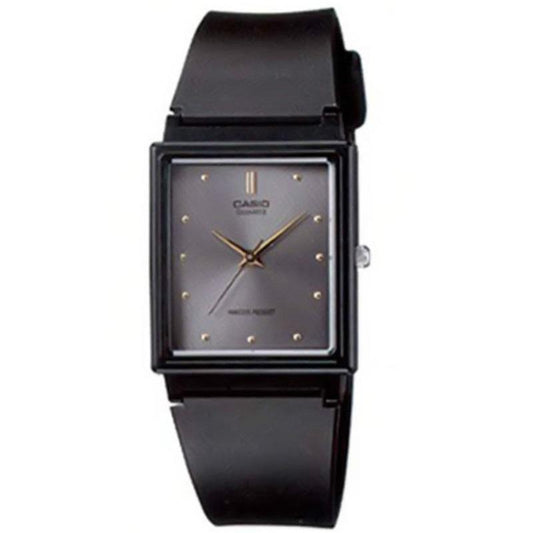 Casio MQ-38-8 Black with Grey Face Basic 3-Hand Unisex Quartz Analog Watch