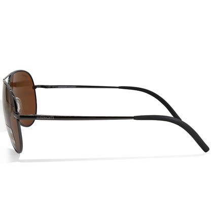 Serengeti Carrara Shiny Gunmetal/Brown Mineral Polarised Unisex Sunglasses
