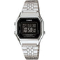 Casio LA680WA-1B Silver Black Dial Women's Stainless Steel Digital Watch