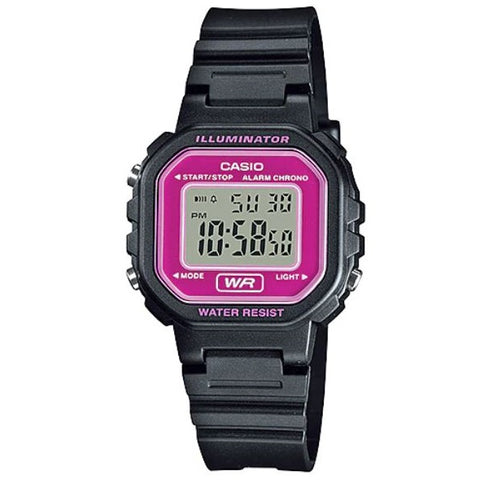 Casio LA-20WH-4A Small Black & Pink Women's Multifunction Digital Watch