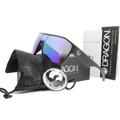 Dragon Tolm Matte Black/Green Ion Men's Mirror Shield Sunglasses 39643-045