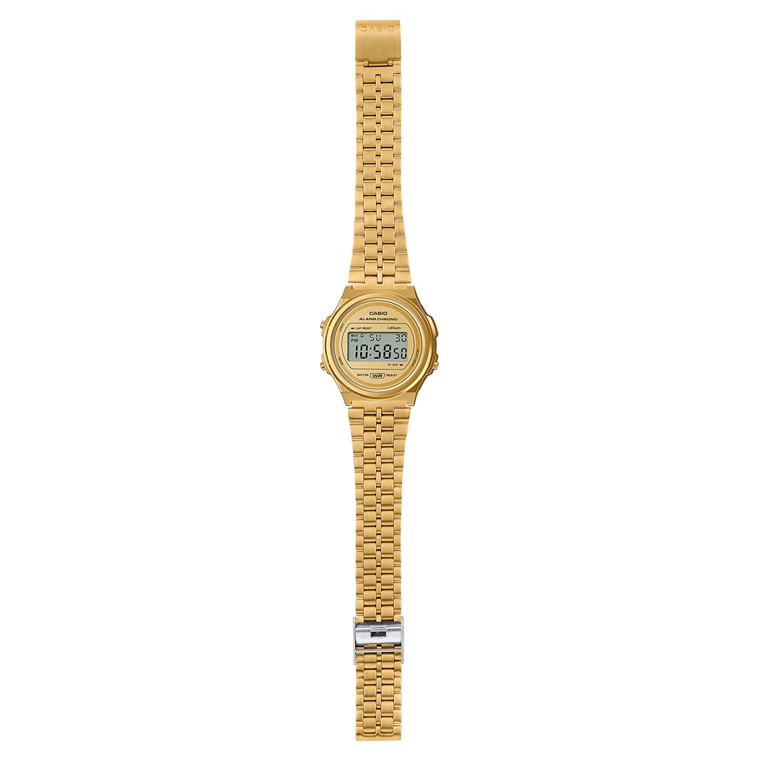 Casio Gold Round Retro Style Stainless Steel Unisex Digital Watch A171WEG-9A