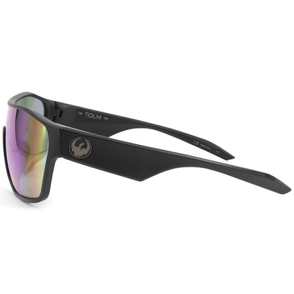 Dragon Tolm Matte Black/Green Ion Men's Mirror Shield Sunglasses 39643-045