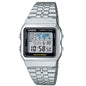 Casio Vintage Classic Silver-Tone World Time Digital Watch A500WA-1