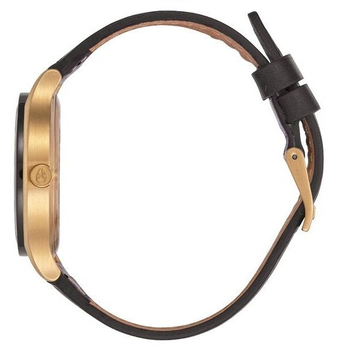 Nixon Sala Leather Gold Black Dial Stainless Women's Quartz Watch A995513