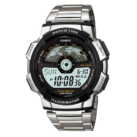 Casio Men's Stainless Steel Digital Sports Watch AE-1100WD-1AV