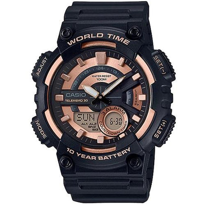 Casio Black 100m Men's Analog Digital Sports Watch AEQ-110W-1A3