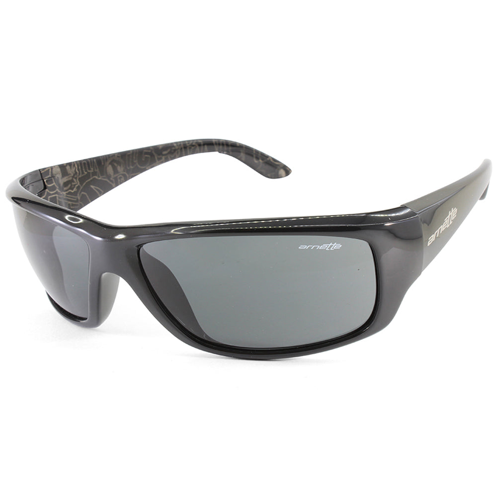 Arnette Cheat Sheet Gloss Black/Grey Men's Sports Sunglasses AN4166 211387