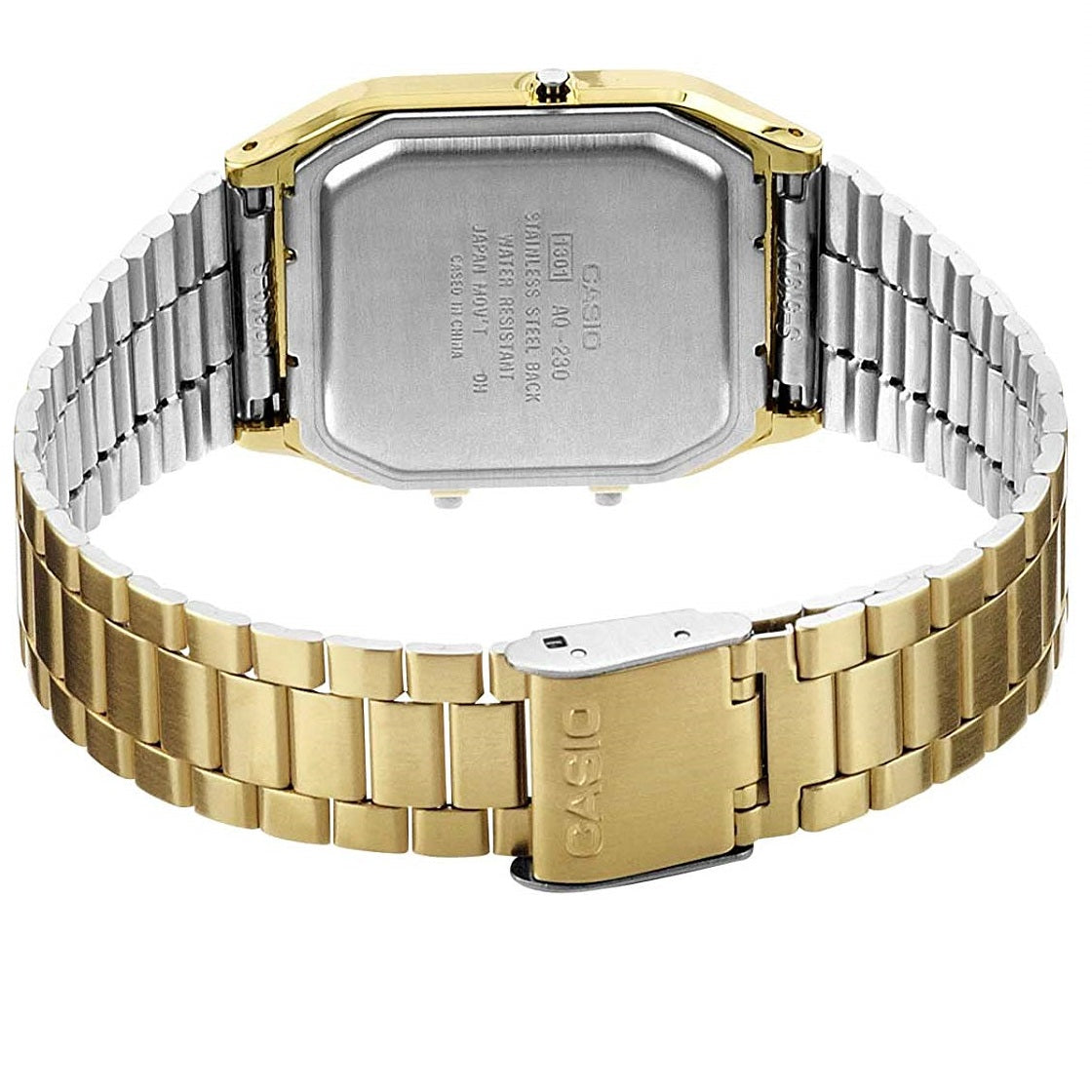 Casio Gold Dual Time Unisex Analog Digital Watch AQ-230GA-9B