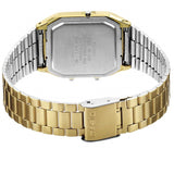 Casio AQ-230GA-9D Gold Dual Time Unisex Retro Digital Analog Watch