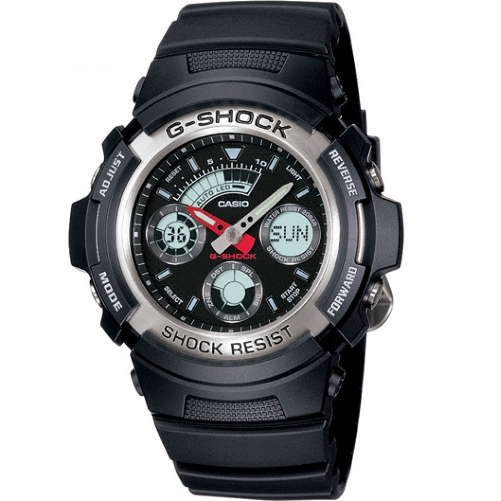 Casio G-Shock AW-590-1A Black Men's Midsize Digital Analog Sports Watch