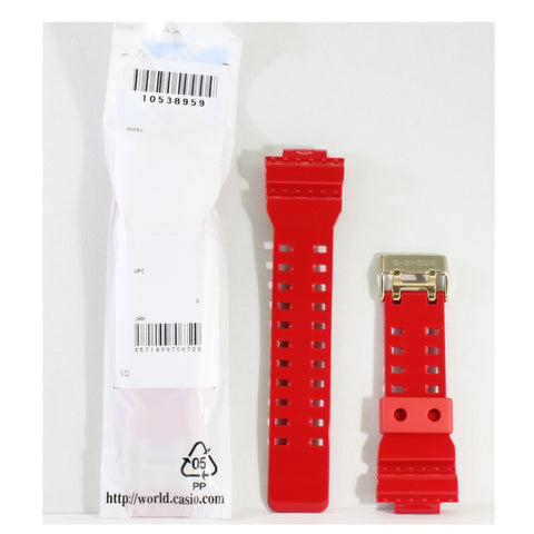 Casio G-Shock Shiny Red Genuine Replacement Strap 10538959 to suit GA-100VLA-4