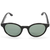 Carrera Polished Black/Green Women's Round Designer Sunglasses 5029/NS