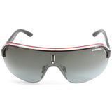 Carrera Topcar 1 KB0 PT Shiny Black-Red on Clear/Grey Gradient Unisex Shield Sunglasses