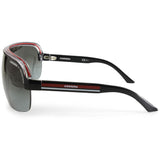 Carrera Topcar 1 KB0 PT Shiny Black-Red on Clear/Grey Gradient Unisex Shield Sunglasses