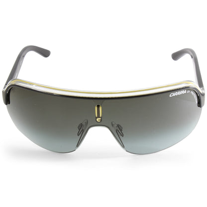 Carrera Topcar 1 Shiny Black & Yellow/Grey Gradient Unisex Shield Sunglasses KBN-PT