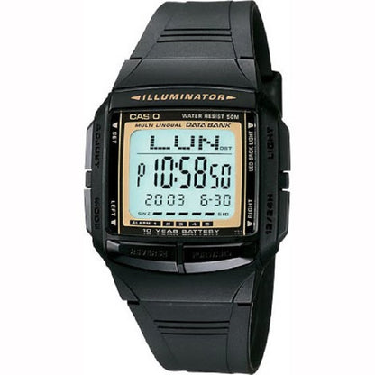 Casio DB-36-9AV Black 50m Unisex Databank Multilingual Digital Watch