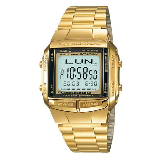 Casio DB-360G-9A Gold Databank Telememo Multilingual Unisex Digital Watch