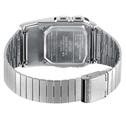 Casio Databank Silver Tone Retro Unisex Digital Calculator Watch DBC-611-1