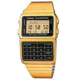 Casio DBC-611G-1 Databank Gold Tone Unisex Digital Calculator Watch