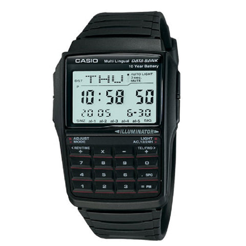 Casio DBC-32-1A Black Unisex Digital Calculator Data Bank Watch